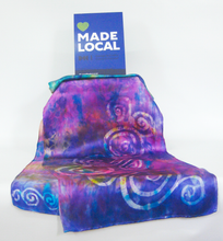 Load image into Gallery viewer, Silk Satin Scarf Celtic Lilac Rainbow
