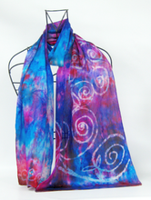 Load image into Gallery viewer, Silk Satin Scarf Celtic Winter Berry
