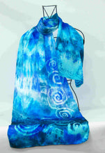 Load image into Gallery viewer, Silk Satin Scarf Celtic Teal Ocean
