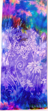 Load image into Gallery viewer, Silk Satin Scarf Lilac Flower Gardsn
