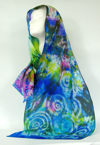 Silk Scarf Celtic Blue Art Box