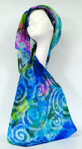 Silk Scarf Celtic Blue Art Box