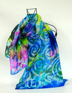 Silk Scarf Celtic Blue Art Box