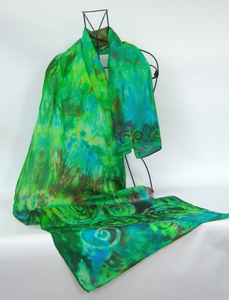 Silk Scarf The Celtic Earth Emerald