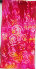 Load image into Gallery viewer, Silk Scarf Hand Painted Celtic Pink Summer
