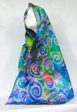 Load image into Gallery viewer, Silk Habotai Scarf Celtic Summer Rainbow Garden
