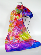 Load image into Gallery viewer, Silk Scarf Celtic Sunset Carnival
