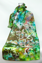 Load image into Gallery viewer, Silk Scarf Earth Tree of Life
