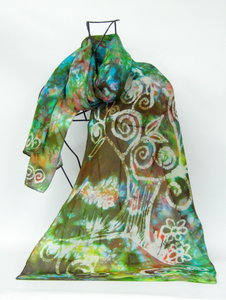 Silk Scarf Earth Tree of Life