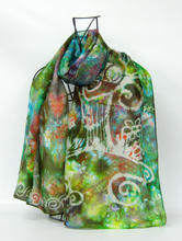 Load image into Gallery viewer, Silk Scarf Earth Tree of Life
