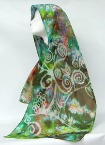 Silk Scarf Earth Tree of Life