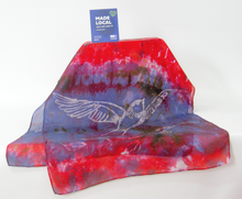 Load image into Gallery viewer, Silk Habotai Scarf Swallow Red
