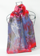 Load image into Gallery viewer, Silk Habotai Scarf Swallow Red
