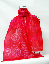 Load image into Gallery viewer, Silk Scarf Celtic Scarlet Pink Surprise
