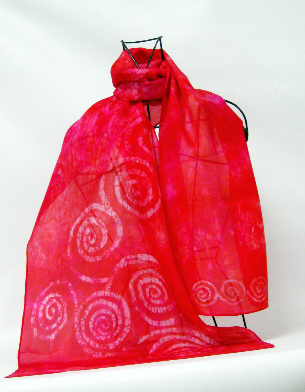 Silk Scarf Celtic Scarlet Pink Surprise