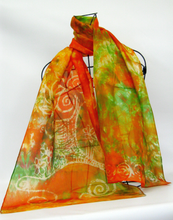 Load image into Gallery viewer, Silk Scarf Celtic Autumnal Tree of Life
