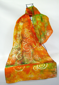 Silk Scarf Celtic Autumnal Tree of Life