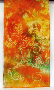 Silk Scarf Celtic Autumnal Tree of Life