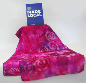 Silk Scarf Pinky Purple Spiral