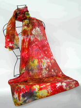 Load image into Gallery viewer, Silk Habotai Scarf The Autumn Goldfinch
