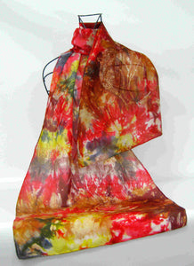 Silk Habotai Scarf The Autumn Goldfinch