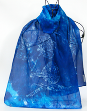 Load image into Gallery viewer, Silk Habotai Scarf The Fairy Wren
