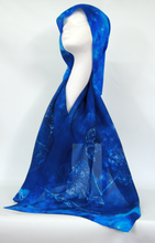 Load image into Gallery viewer, Silk Habotai Scarf The Fairy Wren
