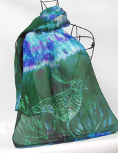 Load image into Gallery viewer, Silk Scarf The Teal Lapwing
