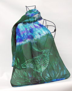 Silk Scarf The Teal Lapwing