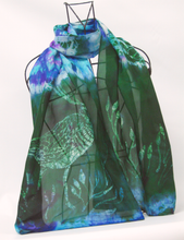 Load image into Gallery viewer, Silk Scarf The Teal Lapwing
