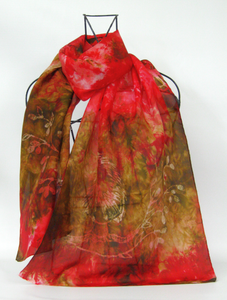 Silk Habotai Scarf The Robin