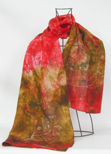 Silk Habotai Scarf The Robin