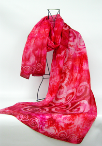 A Large Silk Shawl Celtic Rose Garden