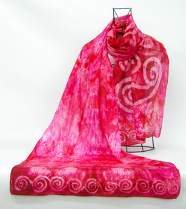 A Large Silk Shawl Celtic Rose Garden